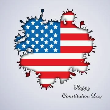 Illustration of elements of USA Constitution Day background Stock Illustration