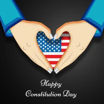 Illustration of elements of USA Constitution Day background Stock Illustration