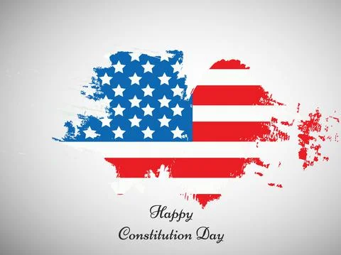 Illustration of elements of USA Constitution Day background 스톡 일러스트