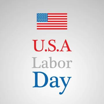 Illustration of elements of USA Labor Day background 库存插图