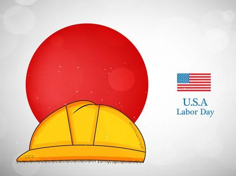 Illustration of elements of USA Labor Day background イラスト素材