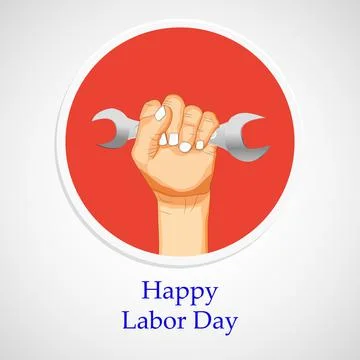 Illustration of elements of USA Labor Day background Illustrazione stock