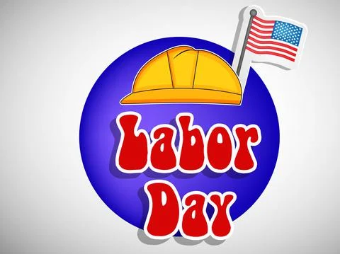 Illustration of elements of USA Labor Day background 스톡 일러스트