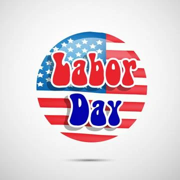 Illustration of elements of USA Labor Day background Stock Illustration