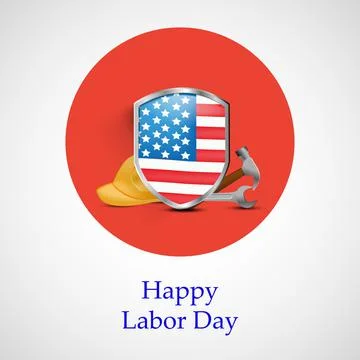 Illustration of elements of USA Labor Day background イラスト素材