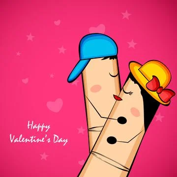 Illustration of elements of Valentine Day background Illustrazione stock