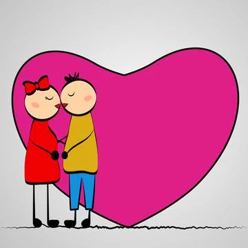 Illustration of elements of Valentine Day background Stock Illustration