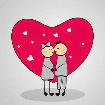 Illustration of elements of Valentine Day background 库存插图