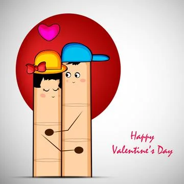 Illustration of elements of Valentine Day background Stock Illustration