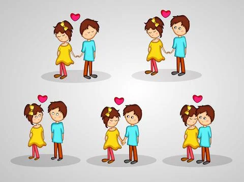 Illustration of elements of Valentine Day background Illustrazione stock