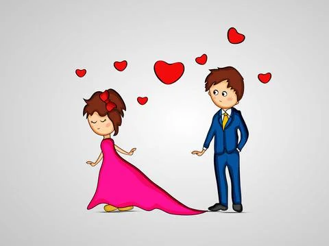 Illustration of elements of Valentine Day background Illustrazione stock