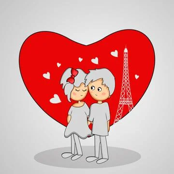 Illustration of elements of Valentine Day background 库存插图