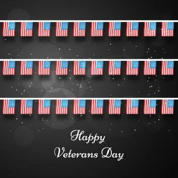 Illustration of elements of Veterans Day Background Illustrazione stock
