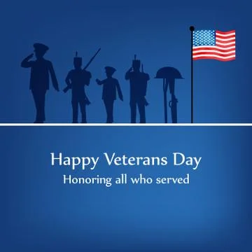 Illustration of elements of Veterans Day Background Stock Illustration