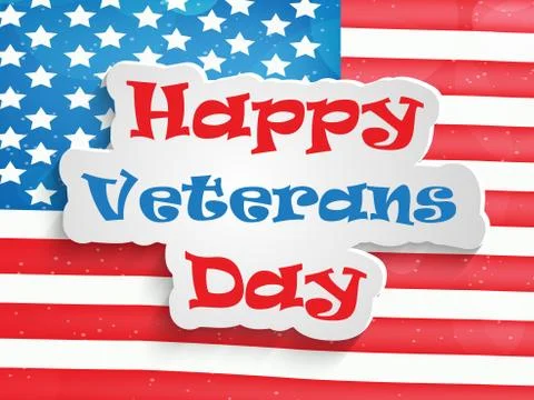 Illustration of elements of Veterans Day Background Illustrazione stock