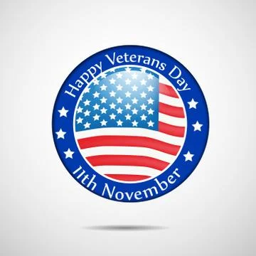 Illustration of elements of Veterans Day Background Illustrazione stock