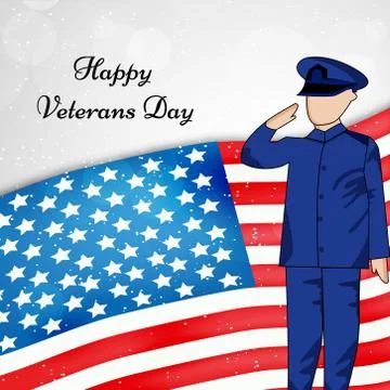 Illustration of elements of Veterans Day Background Illustrazione stock
