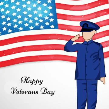 Illustration of elements of Veterans Day Background Stock Illustration