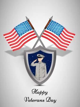 Illustration of elements of Veterans Day Background Illustrazione stock
