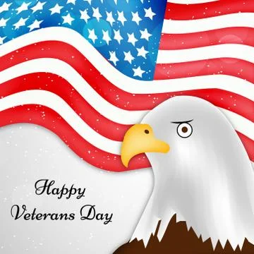 Illustration of elements of Veterans Day Background Stock Illustration