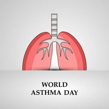 Illustration of elements of World Asthma Day background Stock Illustration