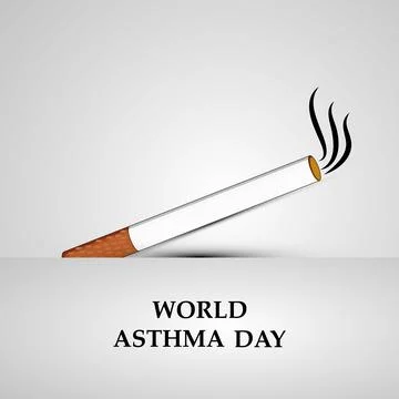 Illustration of elements of World Asthma Day background Stock Illustration