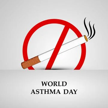 Illustration of elements of World Asthma Day background Stock Illustration