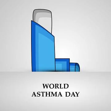 Illustration of elements of World Asthma Day background Stock Illustration