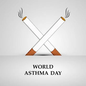 Illustration of elements of World Asthma Day background Stock Illustration