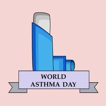 Illustration of elements of World Asthma Day background 스톡 일러스트