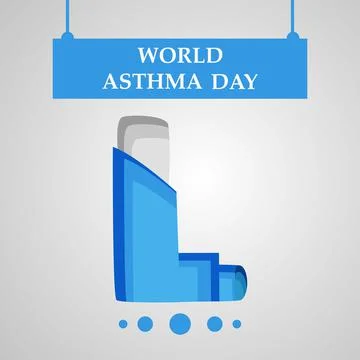 Illustration of elements of World Asthma Day background Illustrazione stock
