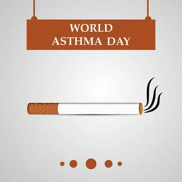 Illustration of elements of World Asthma Day background Stock Illustration