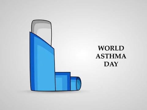 Illustration of elements of World Asthma Day background Stock Illustration