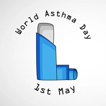 Illustration of elements of World Asthma Day background 스톡 일러스트
