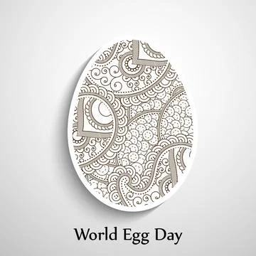 Illustration of elements of World Egg Day Background Illustrazione stock