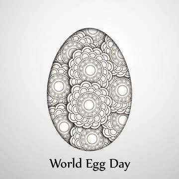 Illustration of elements of World Egg Day Background Illustrazione stock