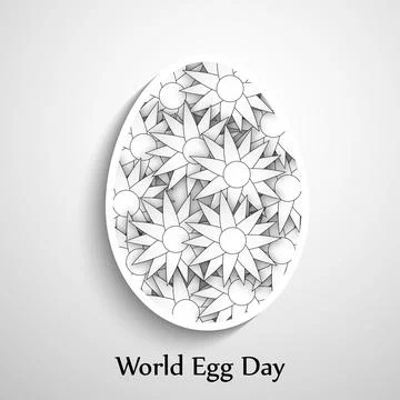 Illustration of elements of World Egg Day Background Illustration