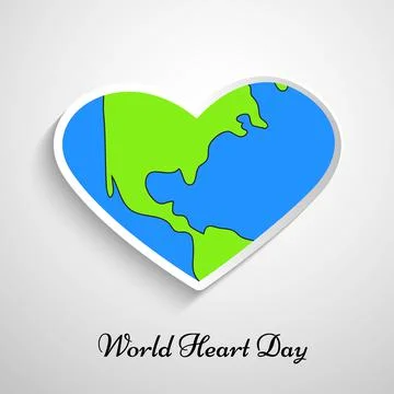Illustration of elements of World Heart Day Background Illustrazione stock