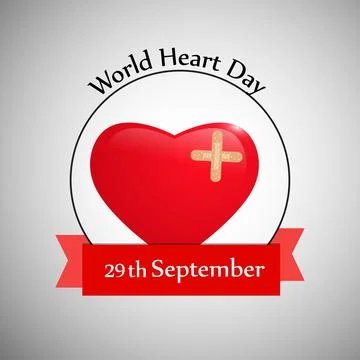 Illustration of elements of World Heart Day Background 库存插图