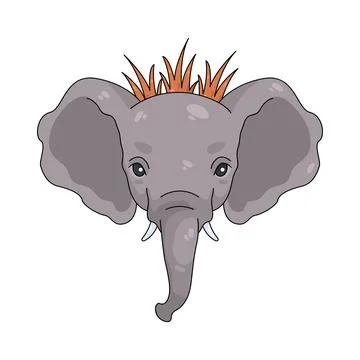 Illustration of elephant Illustrazione stock