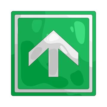 Illustration of elevator up button Illustrazione stock