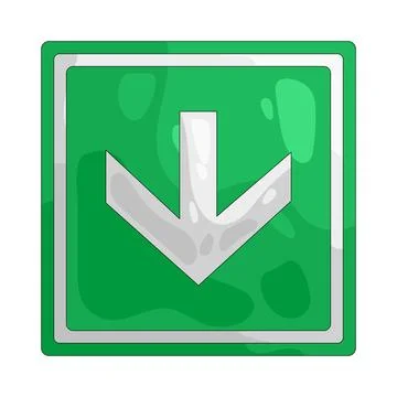 Illustration of elevator down button Stock Illustration