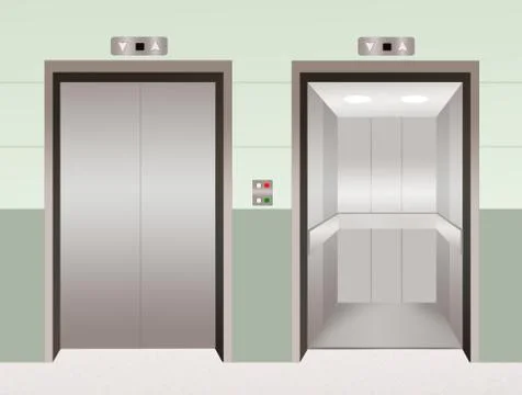 Illustration of elevator Illustrazione stock