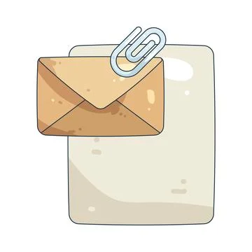 Illustration of email attachment Иллюстрация