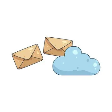 Illustration of Email cloud Stock Illustration