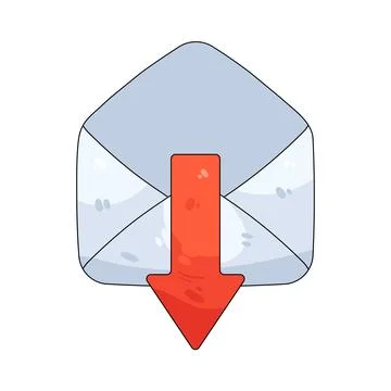 Illustration of Email download Stock Illustration