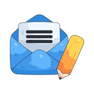 Illustration of email draft Stock Illustration