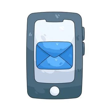 Illustration of Email mobile Stock Illustration