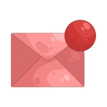 Illustration of email notification Stock Illustration