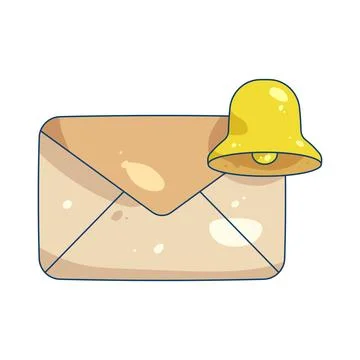 Illustration of email notification Stock Illustration